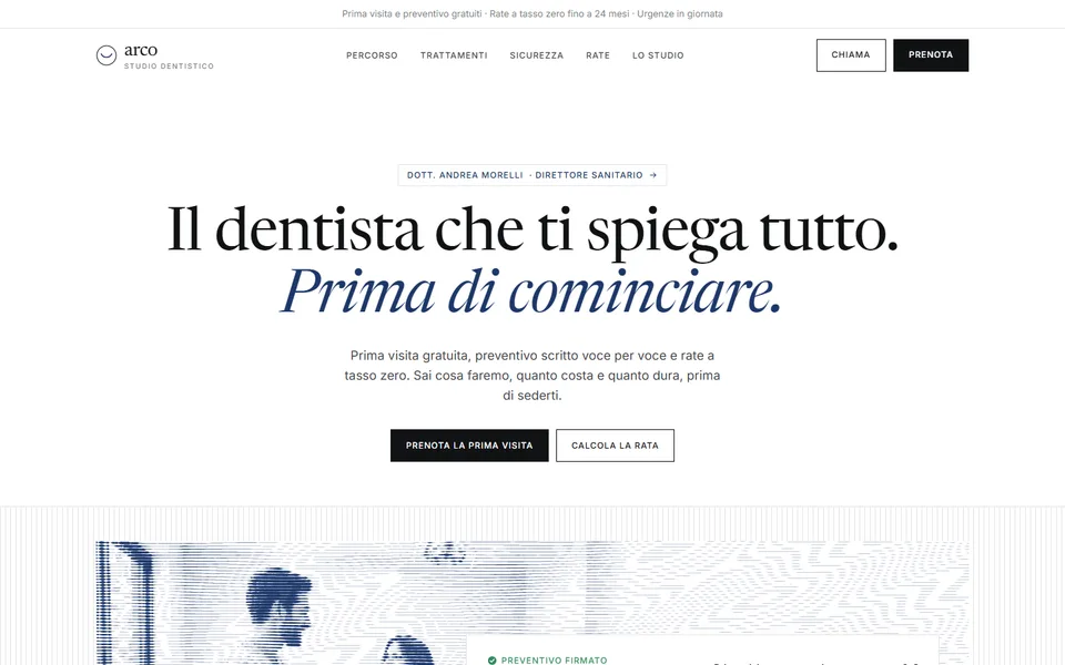 Anteprima del sito Arco · Studio dentistico