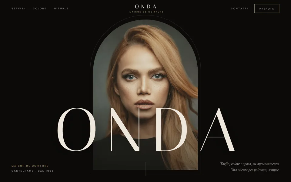 Anteprima del sito Onda · Atelier di capelli